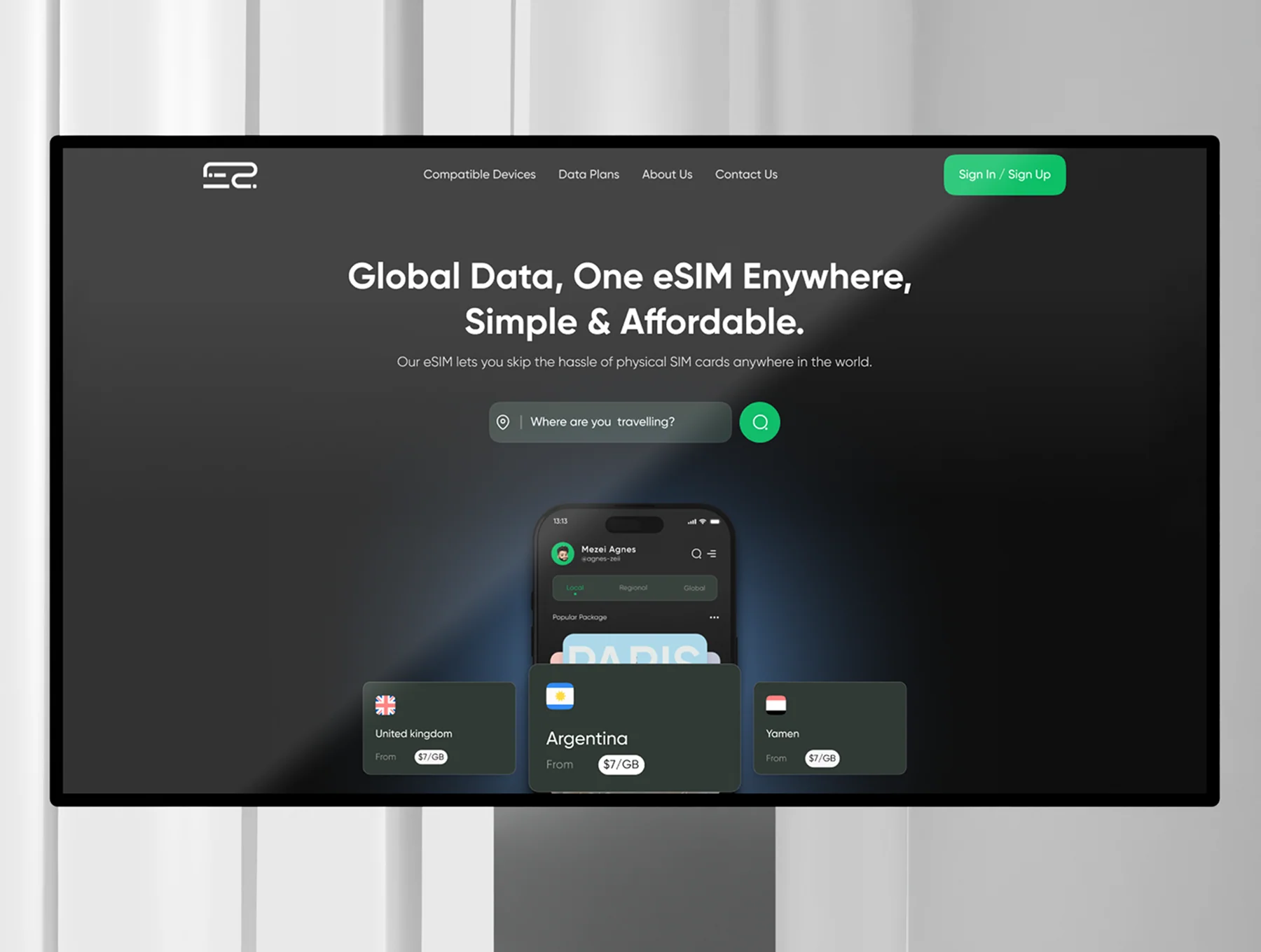 eSIM Website Ui/Ux Kit – Travel eSIM Website