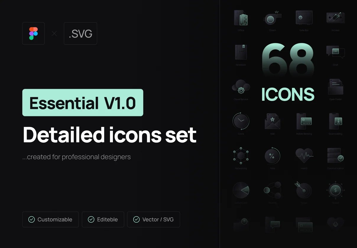 Essential V1.0 / Detailed Icons Set