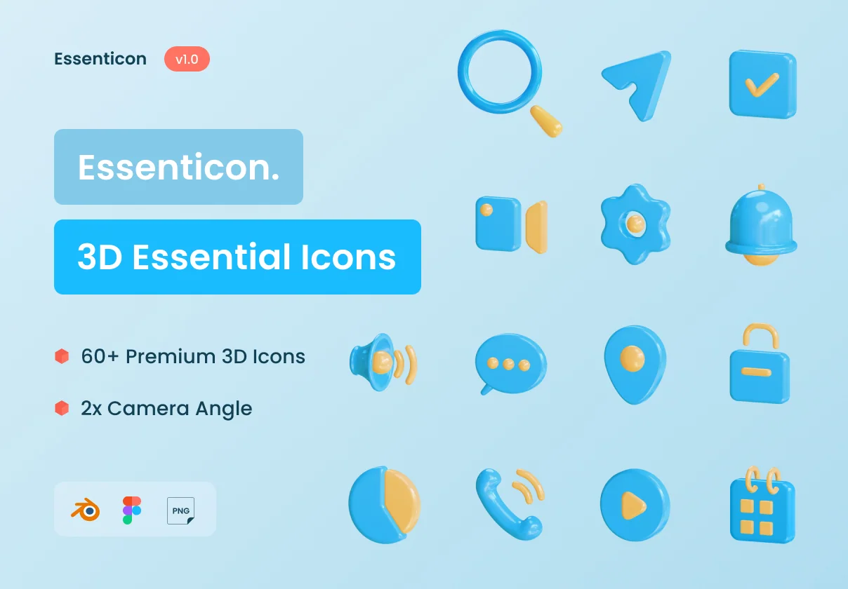 Essenticon - 3D Essential Icons