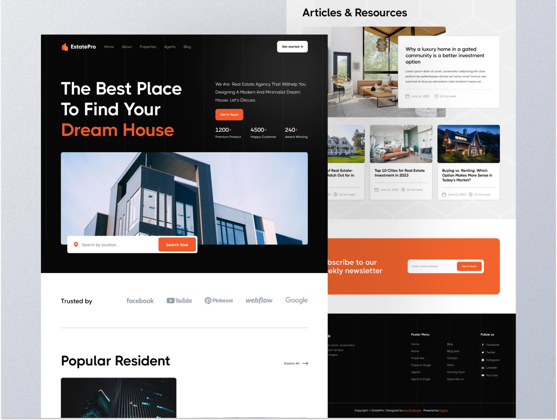 EstatePro - Real Estate Website UI Kit 6