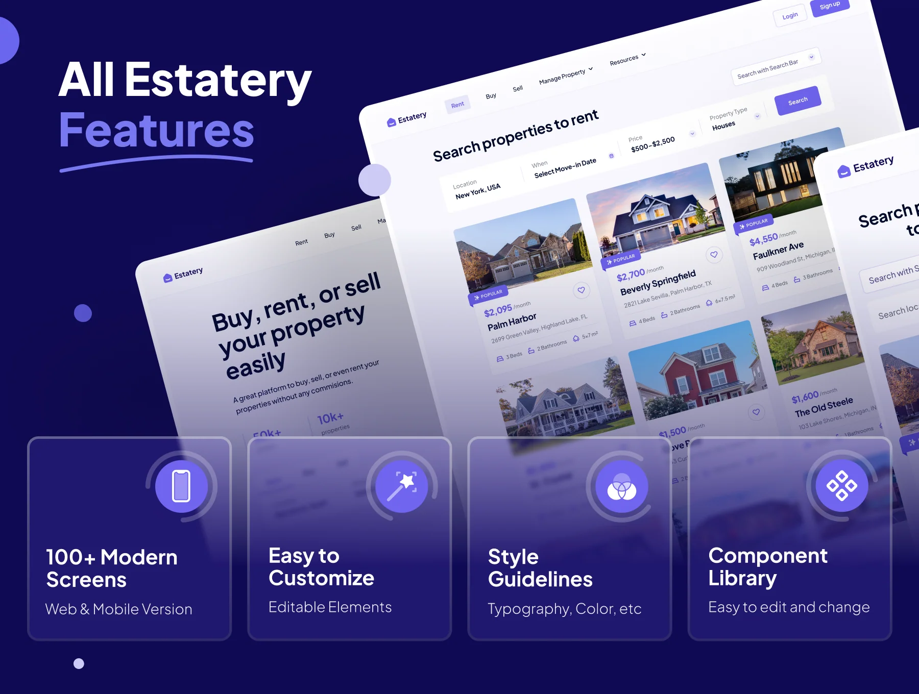 Estatery - Real Estate SaaS Web UI Kit 3