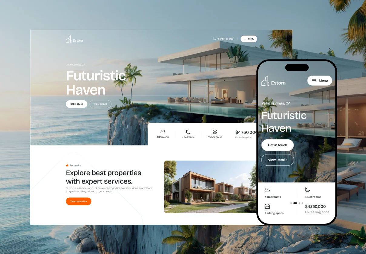 Estora — Real Estate Website UI Kit