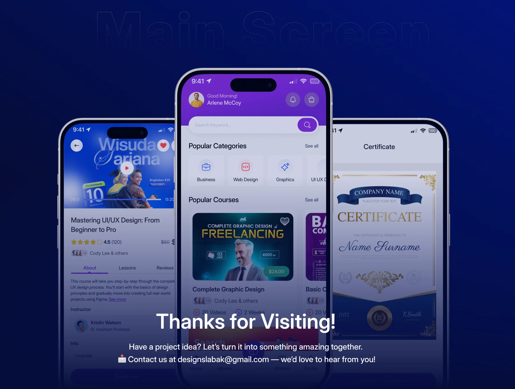 eStudro - Online eLearning Mobile App UI Kit 6
