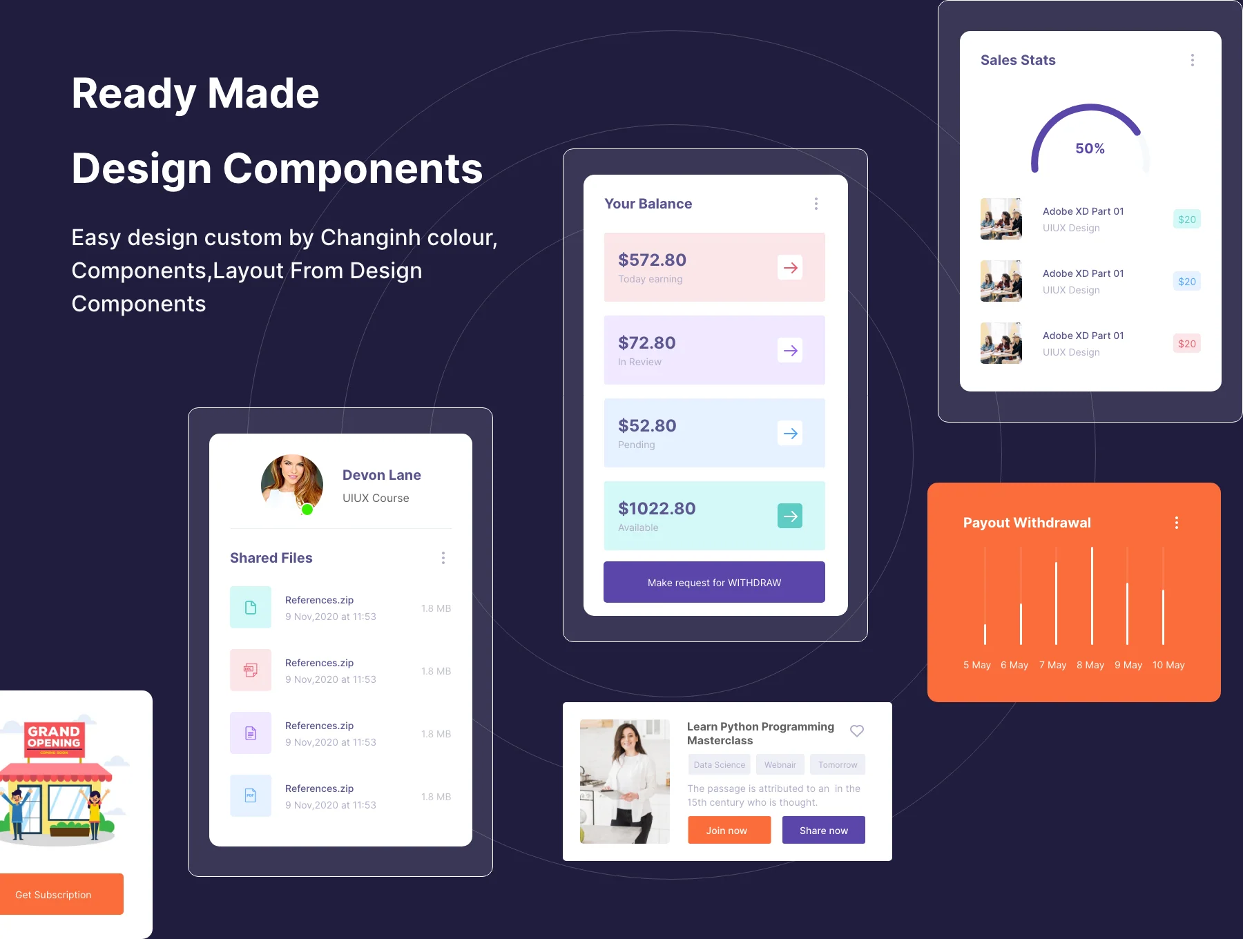 Etech - Teacher Dashboard design Template 3