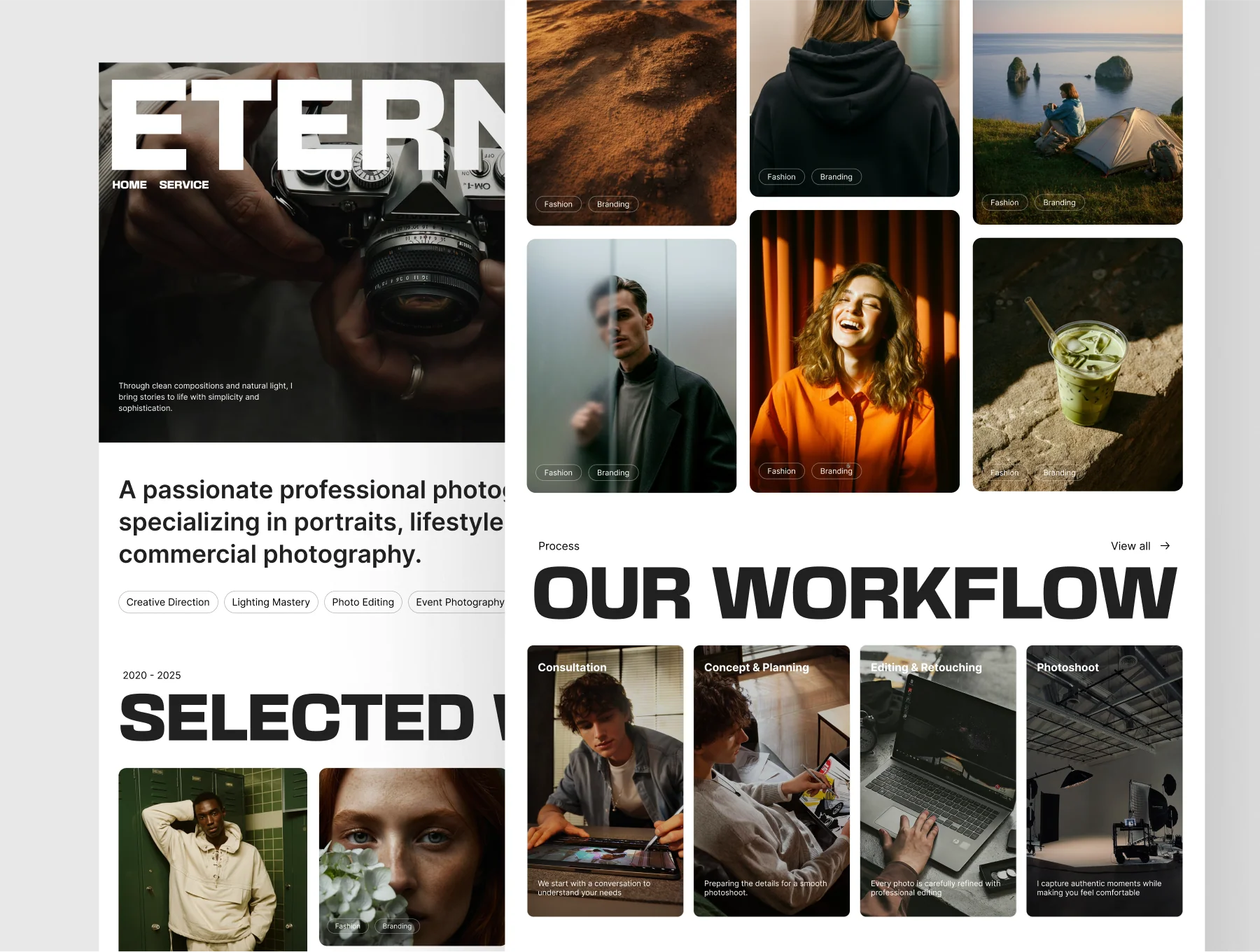 Eternal - Professional Photographer Website UI Kit