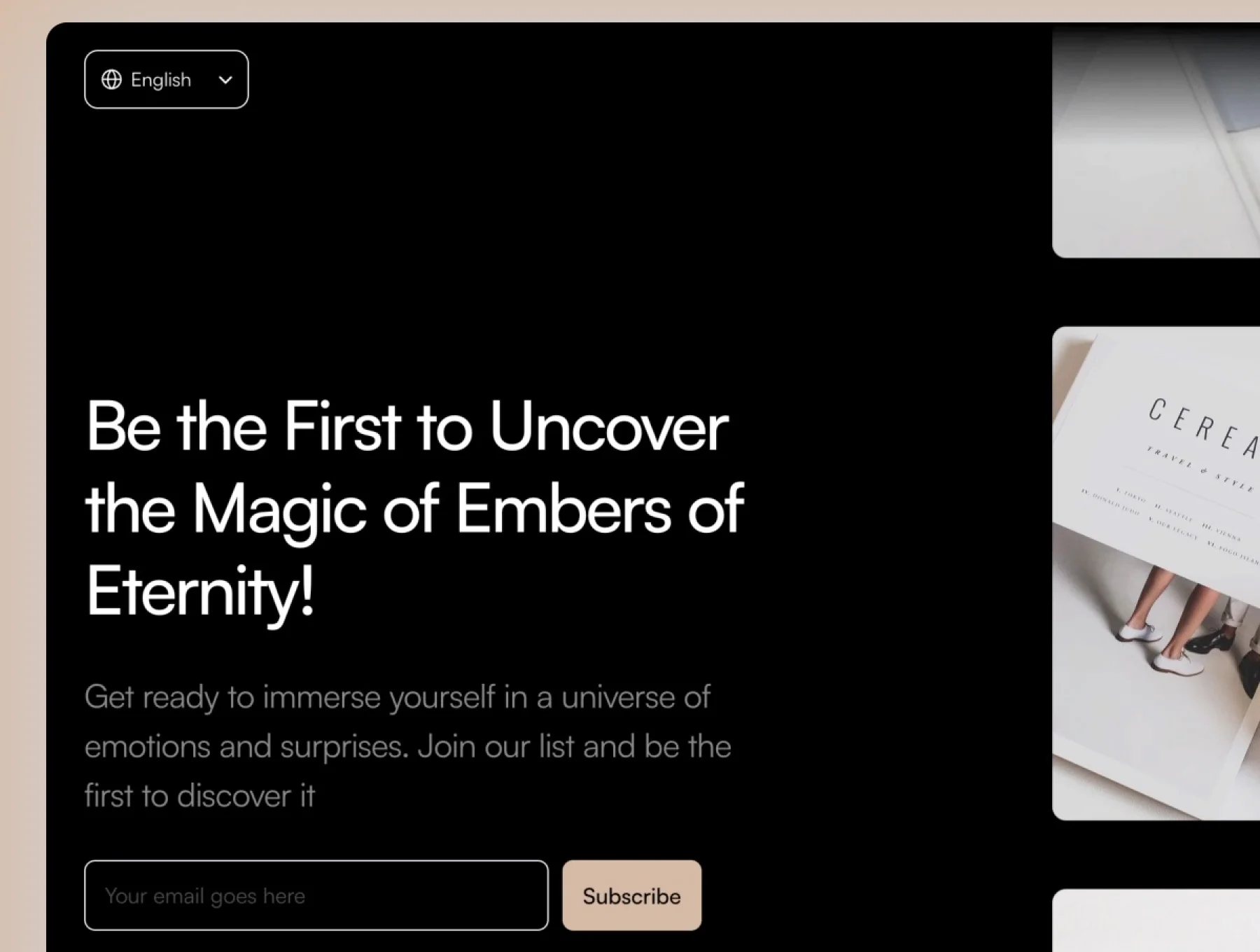 Eternity - Framer Waitlist Template