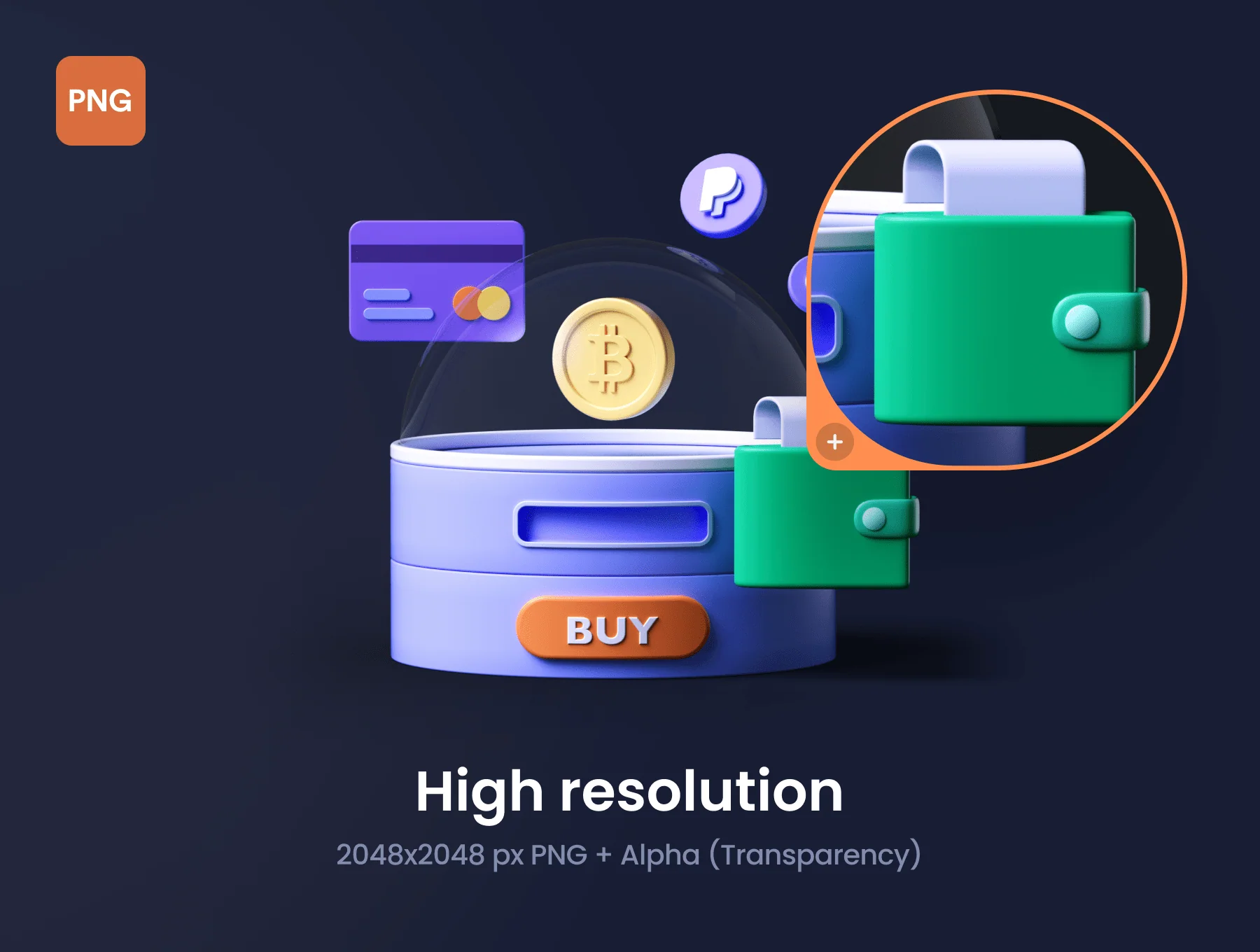 Ether - Crypto 3D Icon Set 3