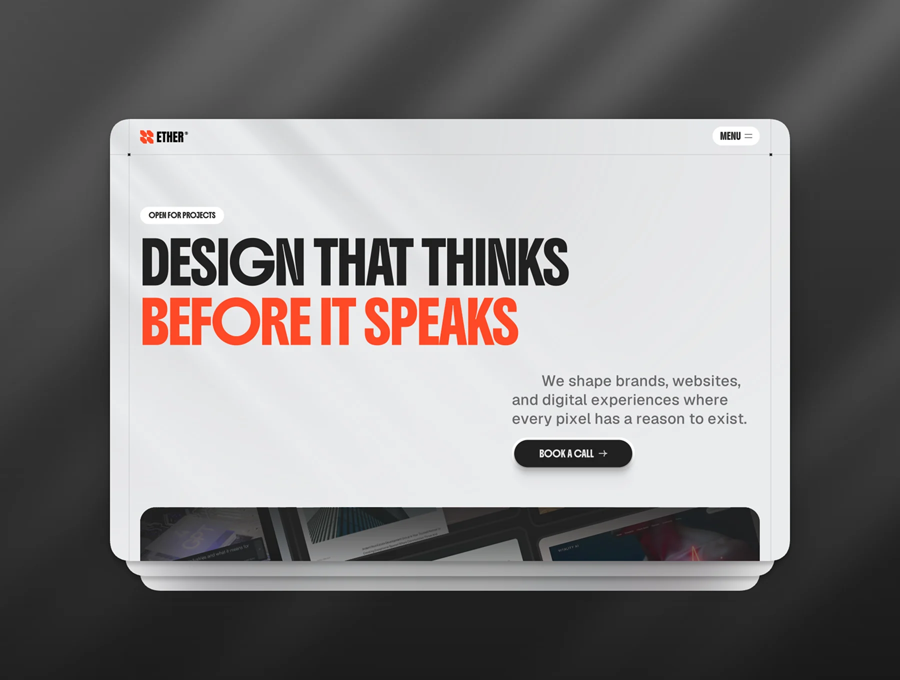 Ether® Studio – A Premium Framer Template
