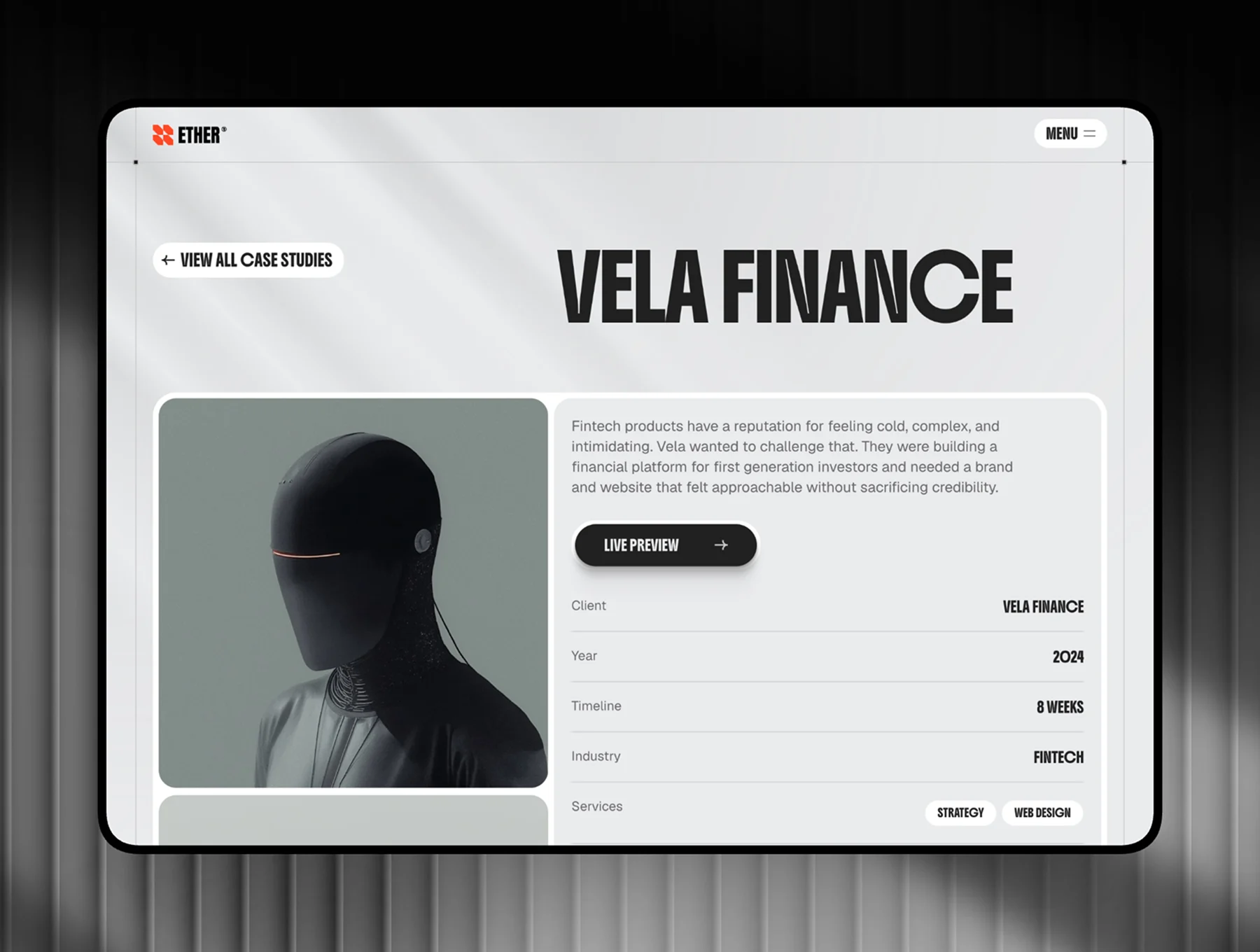 Ether® Studio – A Premium Framer Template 3