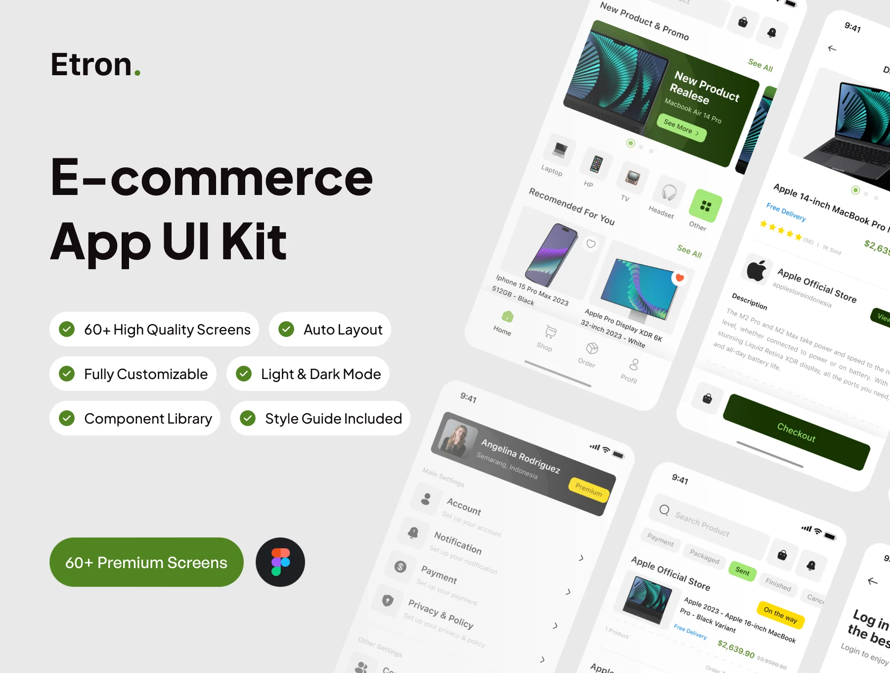 Etron - Electronic E-commerce Premium UI KIts App