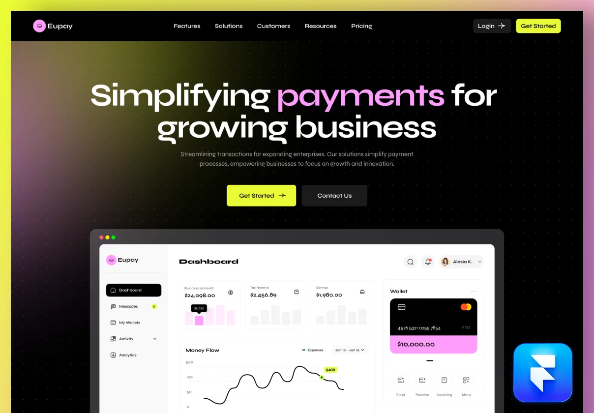 Eupay - SaaS Website Templates