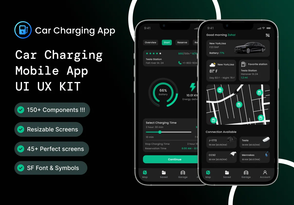 EVCharge Link - EV Charging Apps UI KIT