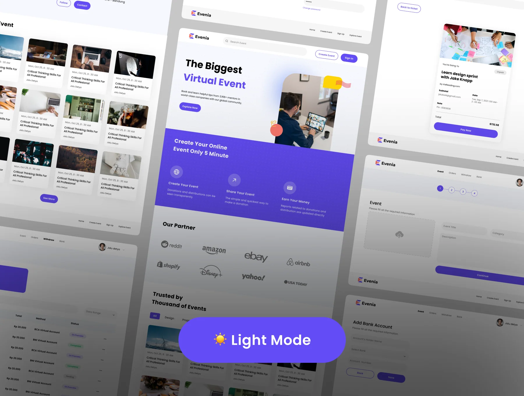Evenia - Event Organizer Marketplace Website UI Kit 5