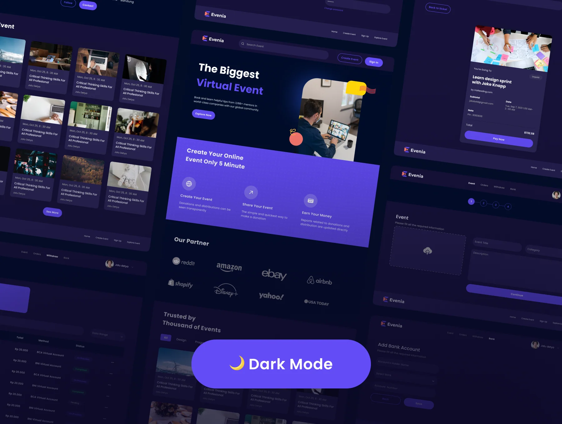 Evenia - Event Organizer Marketplace Website UI Kit 6