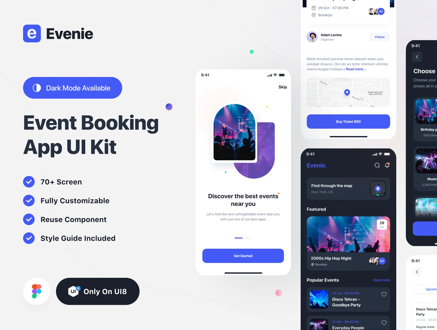 Evenie - Event Booking App UI Kit