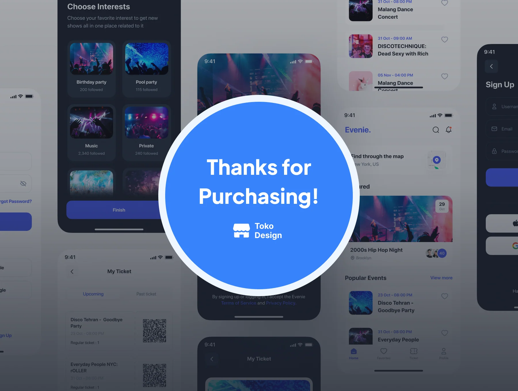 Evenie - Event Booking App UI Kit 6