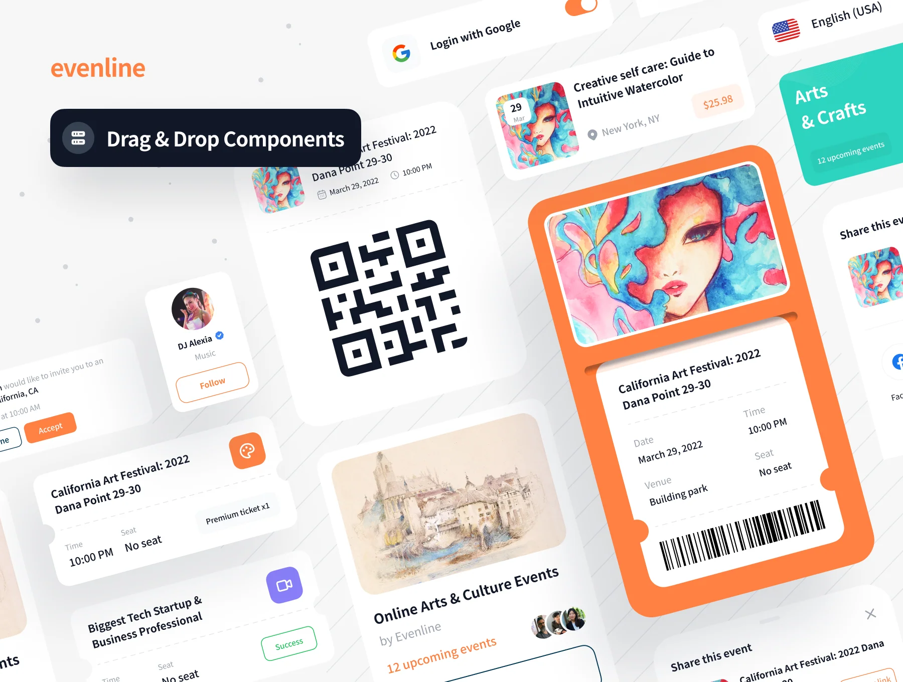 Evenline - Event Booking App UI Kit 4