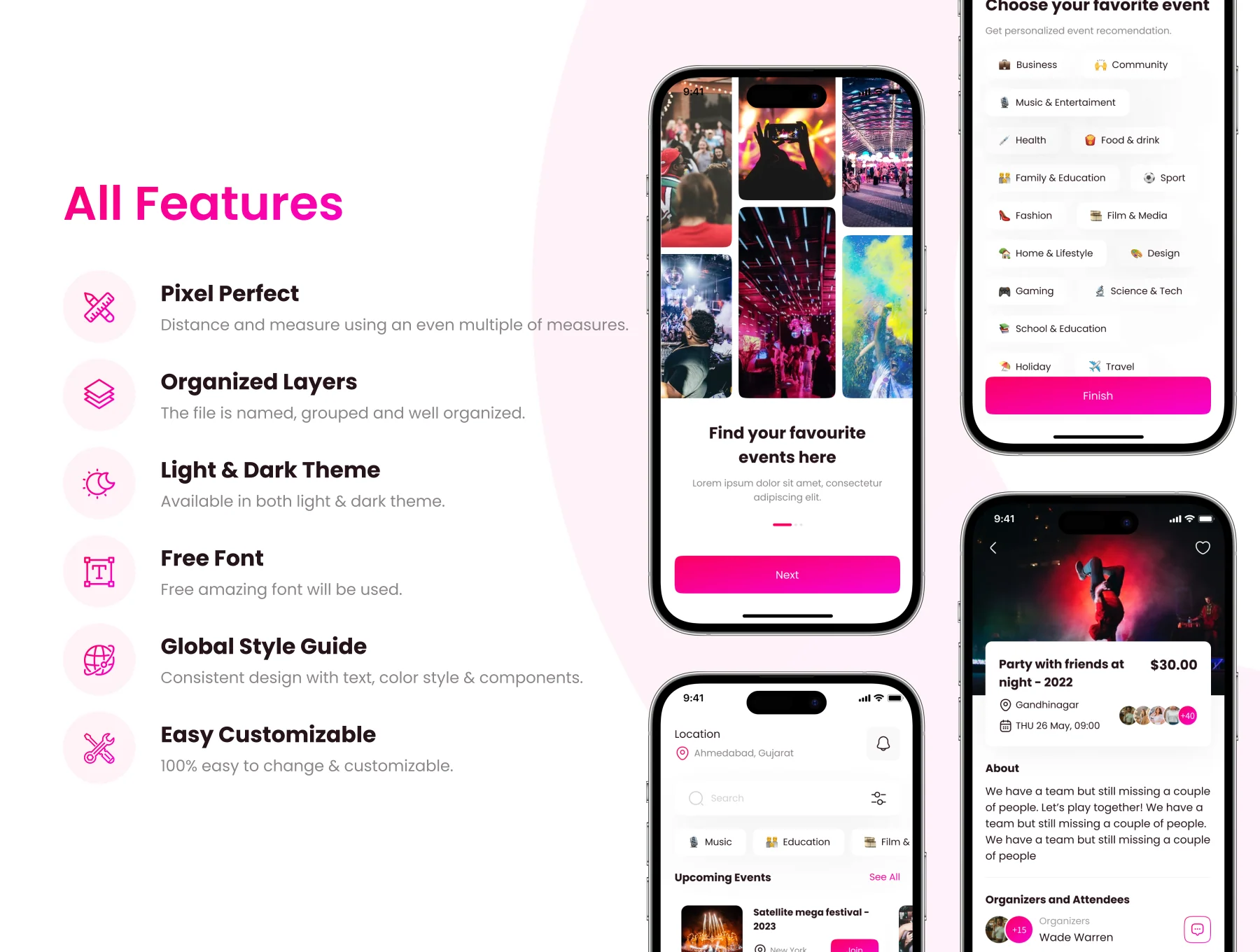 Event Booking App UI Kit 2