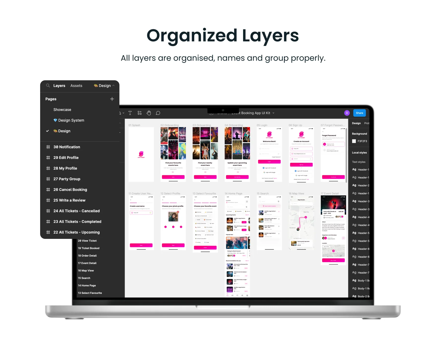 Event Booking App UI Kit 3