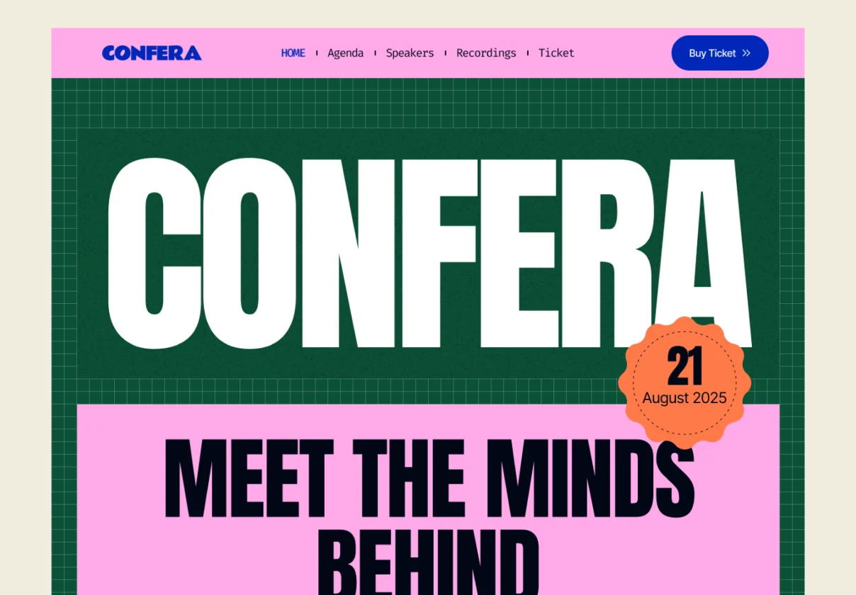 Event & Conference Framer Website Template