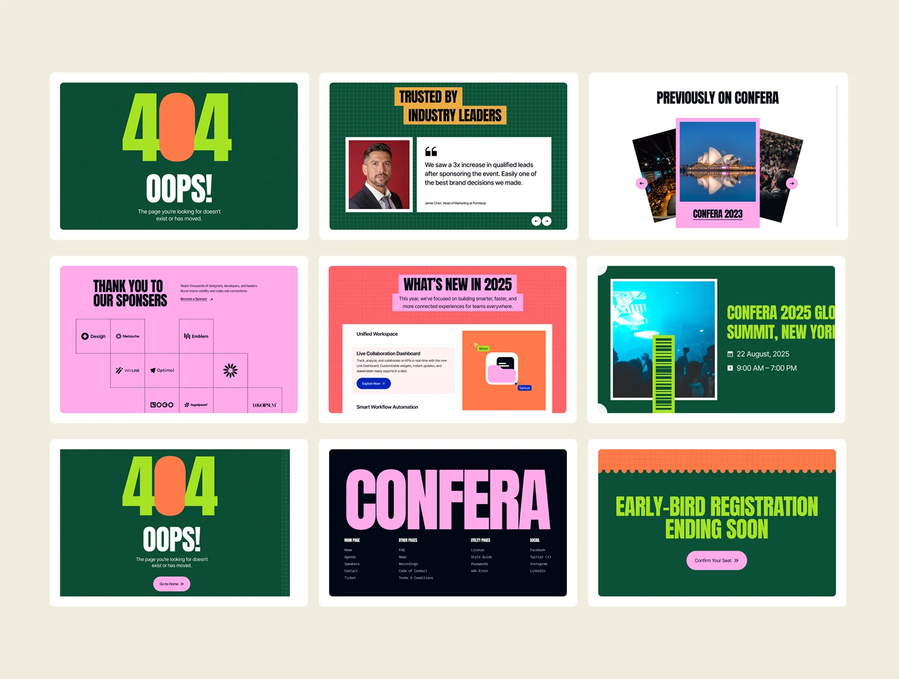 Event & Conference Framer Website Template 2