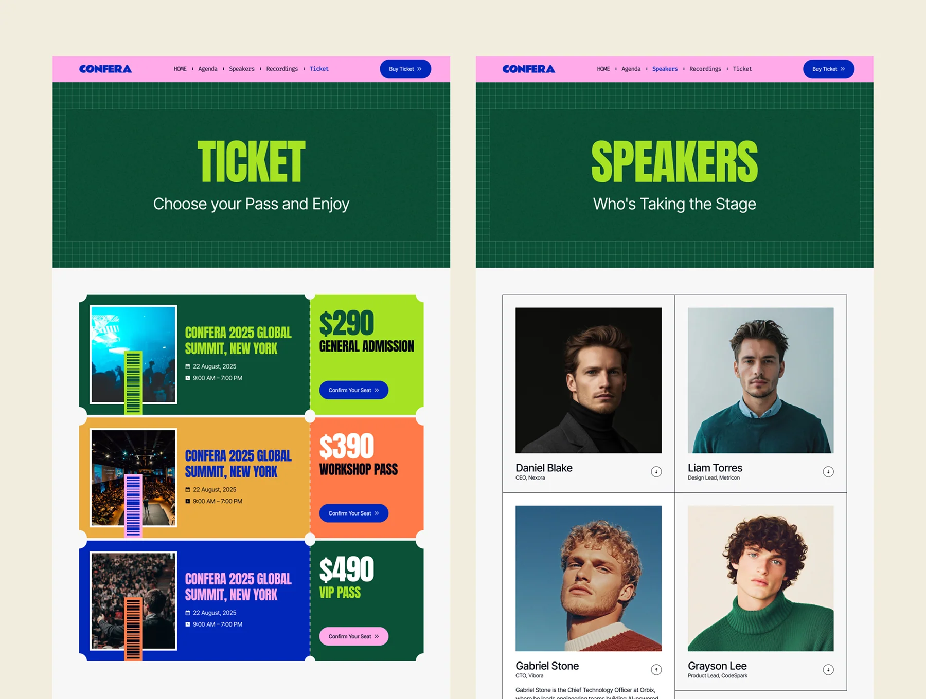 Event & Conference Framer Website Template 3