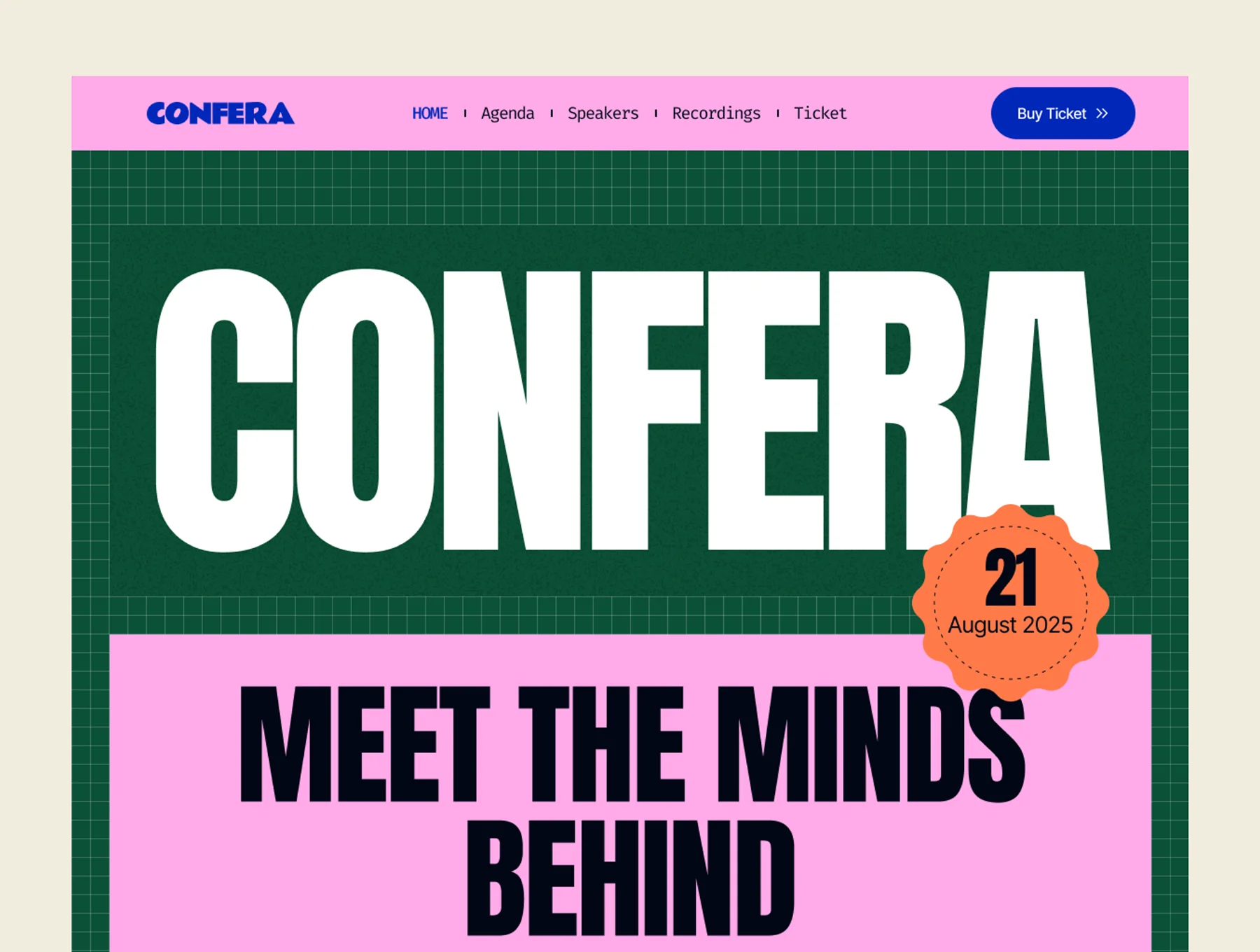 Event & Conference Framer Website Template 4