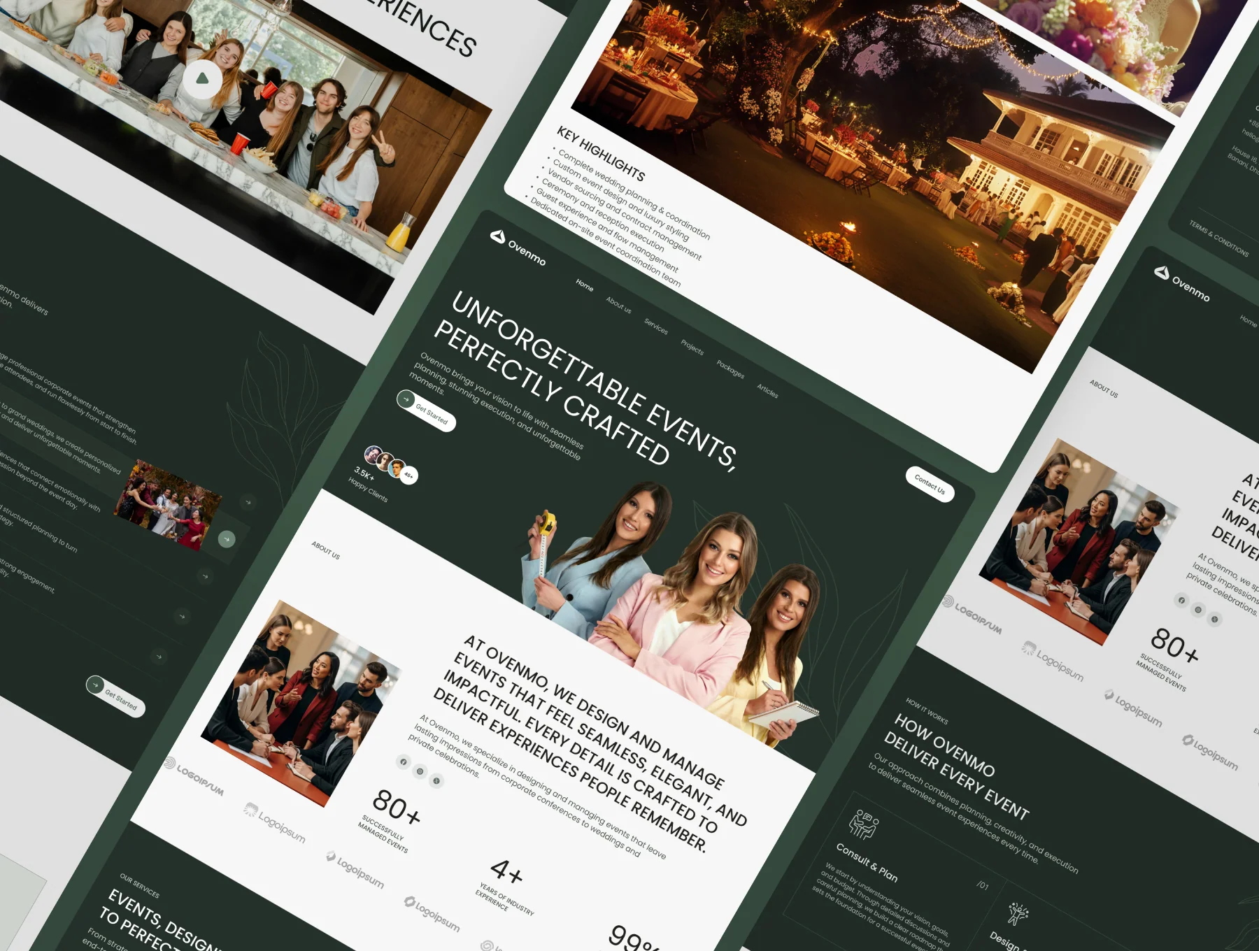Event management website template ui kit 4