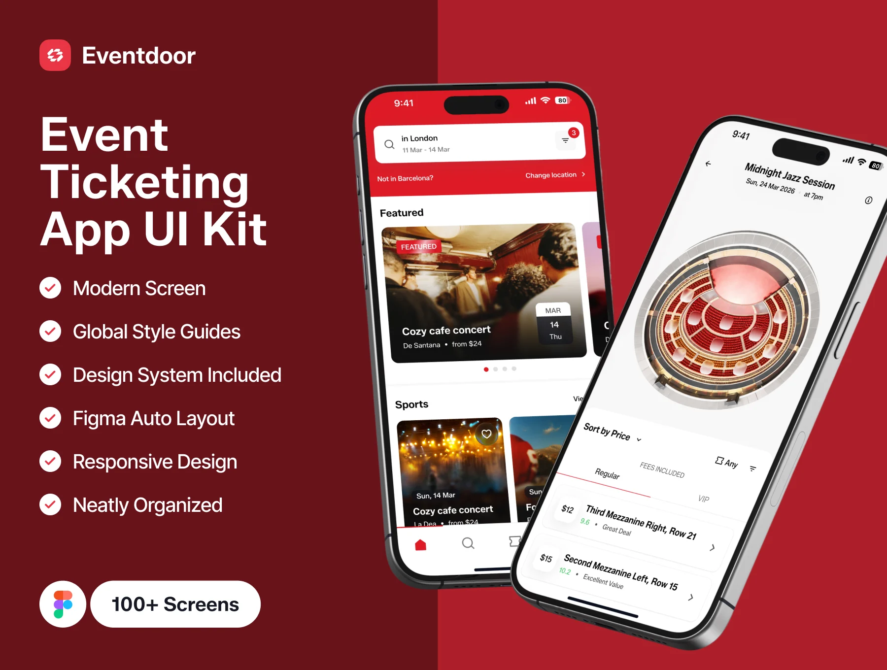 Eventdoor - Event Ticketing App UI Kit