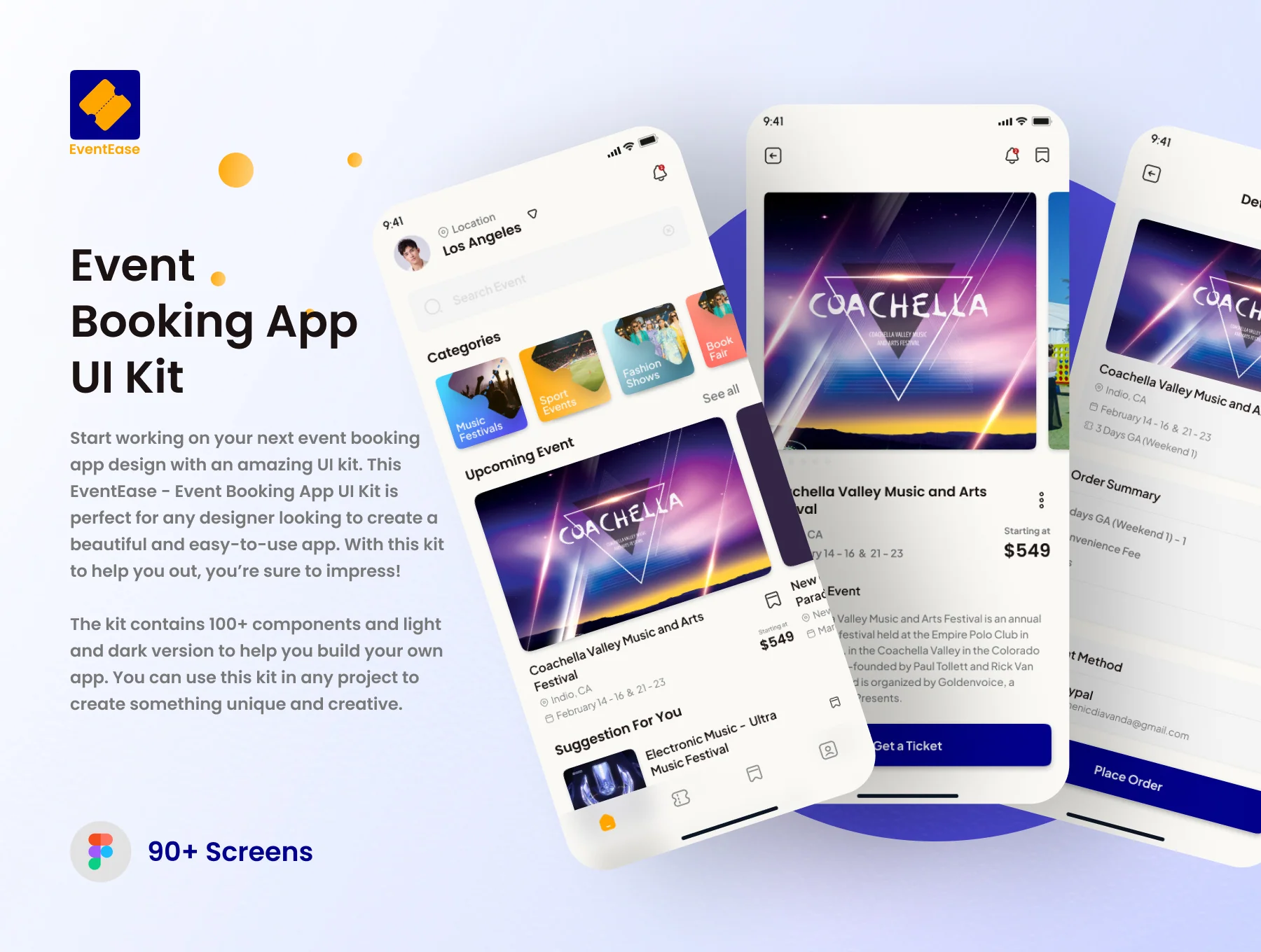EventEase - Event Booking App UI Kit