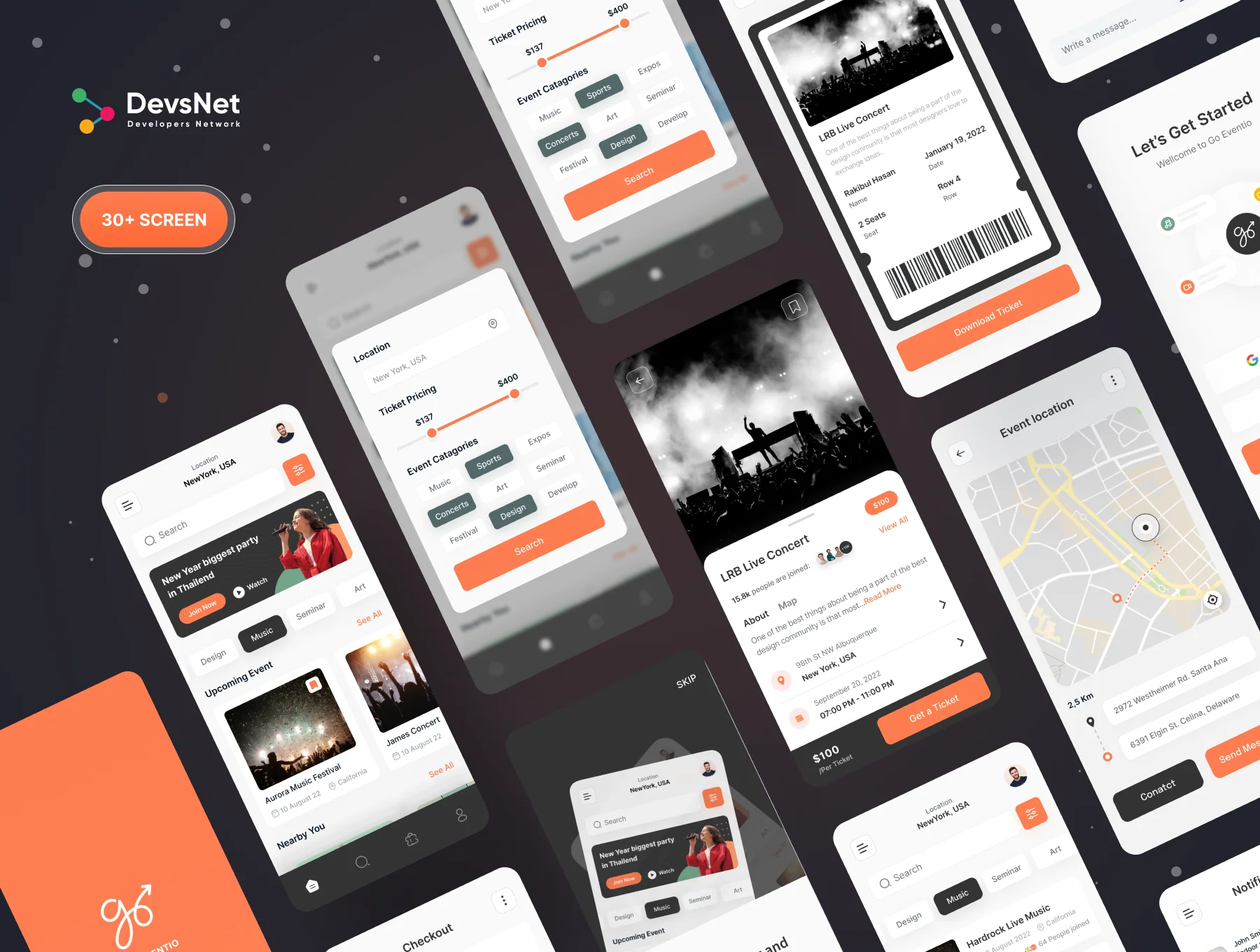 Eventioe - Event Booking App UI Kit 2