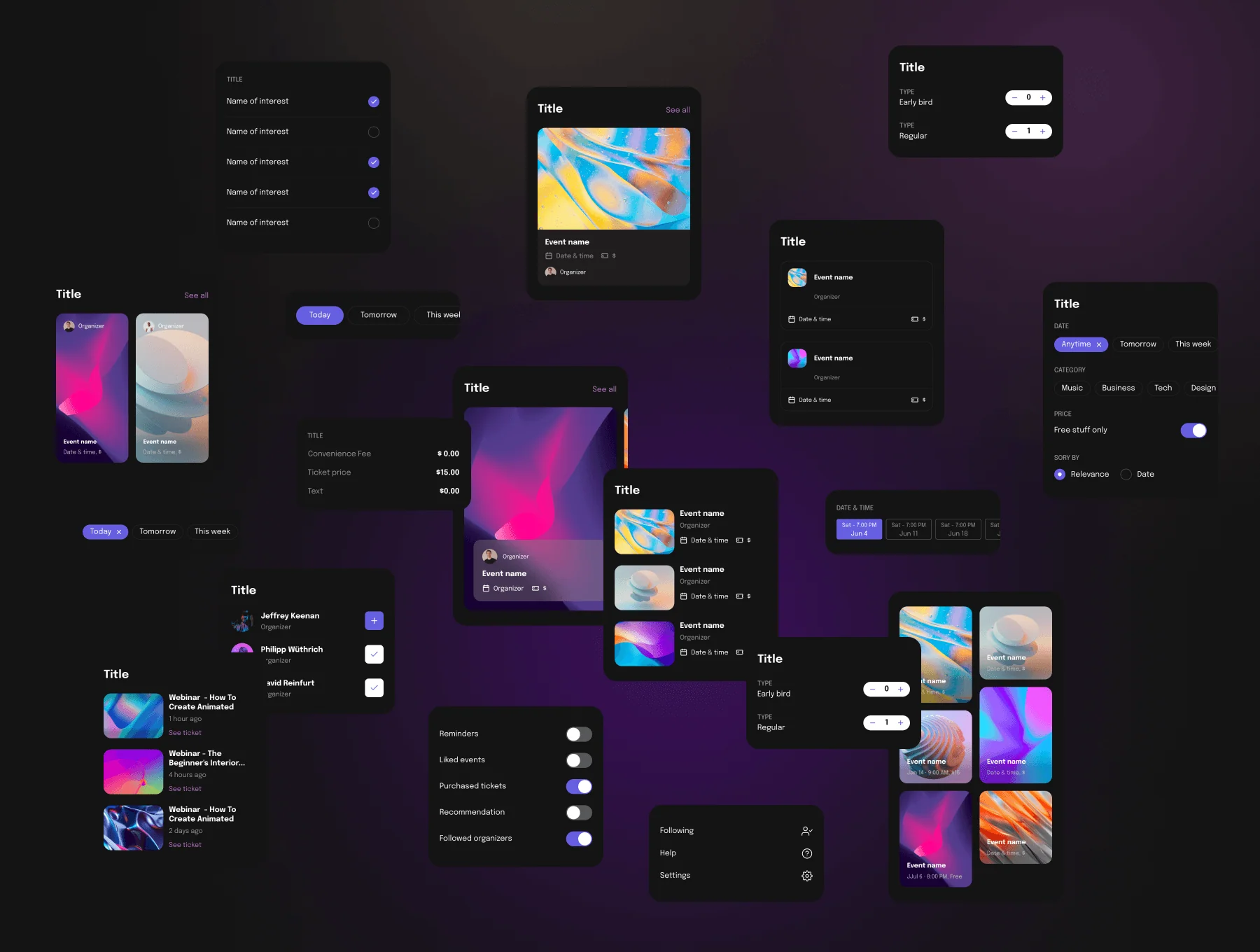 Eventix – Event booking / ticketing mobile app UI kit 4