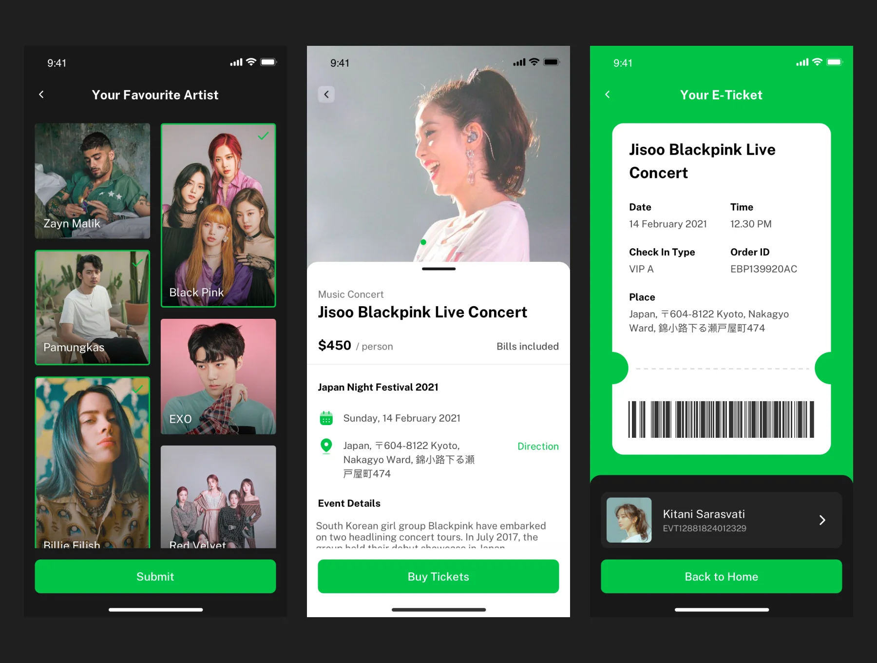 Evently  - Event & Tickets App UI Kit 2