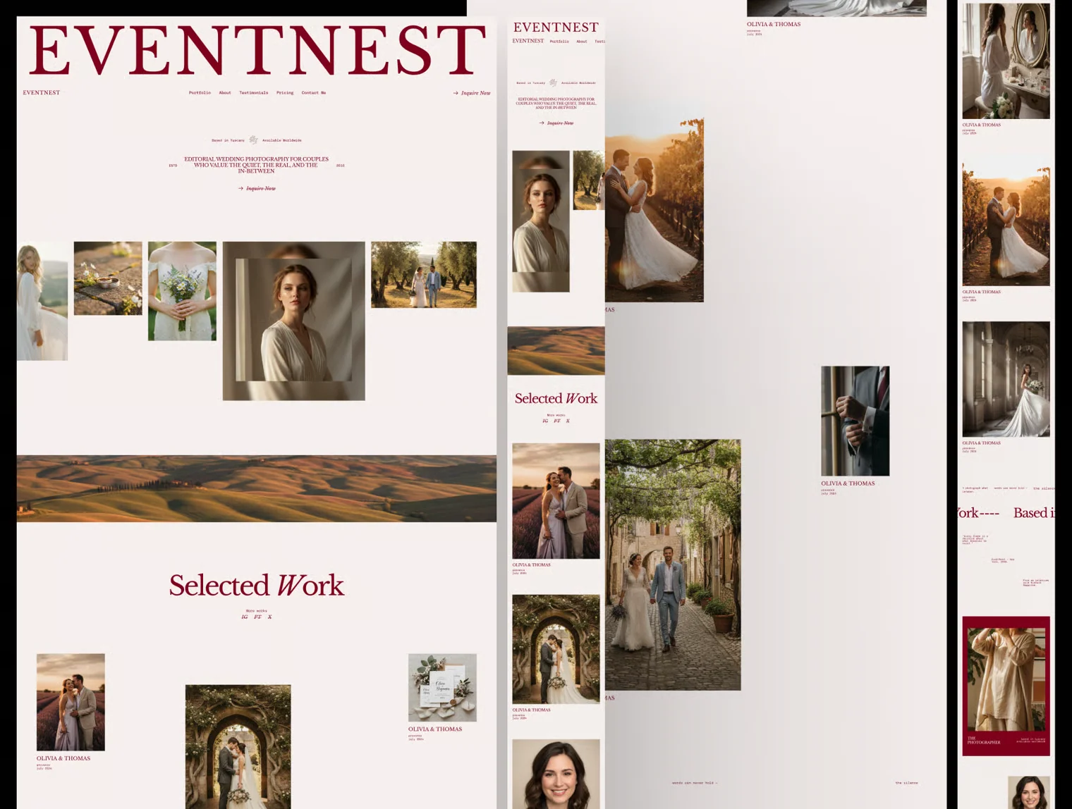 EventNest — Editorial Wedding Photographer Portfolio Template 6