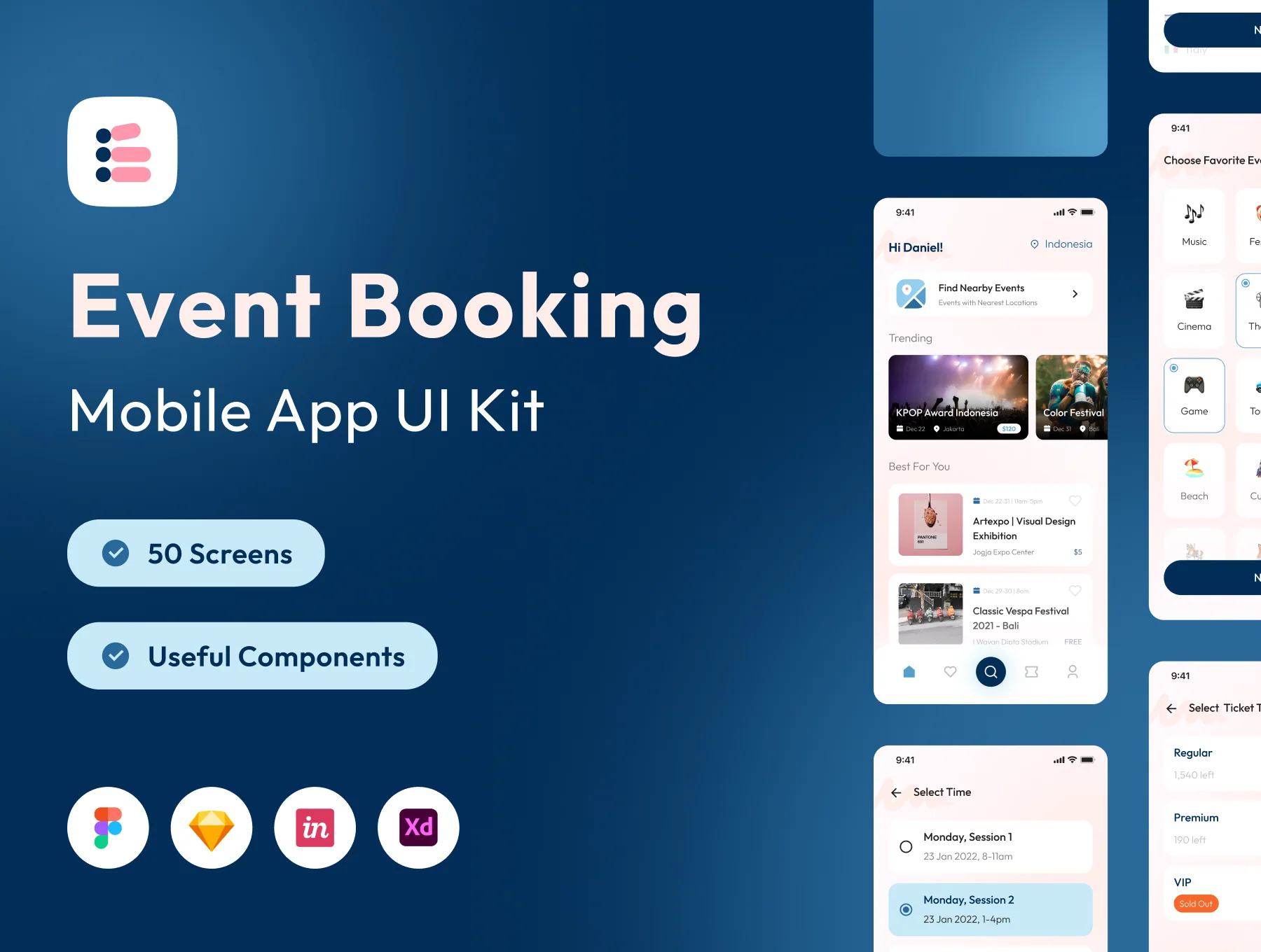 Evento - Event Booking Apps UI KIT