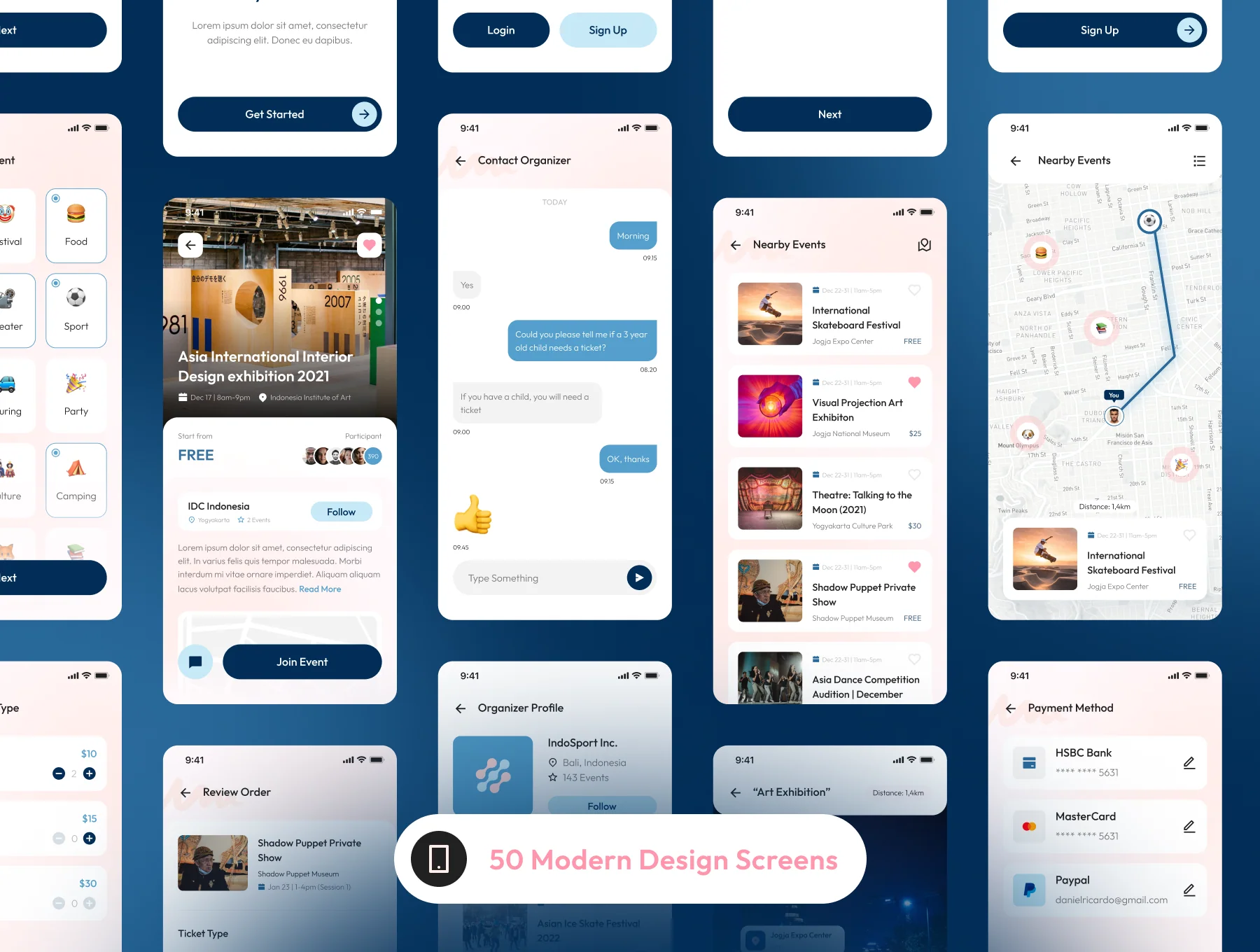 Evento - Event Booking Apps UI KIT 2