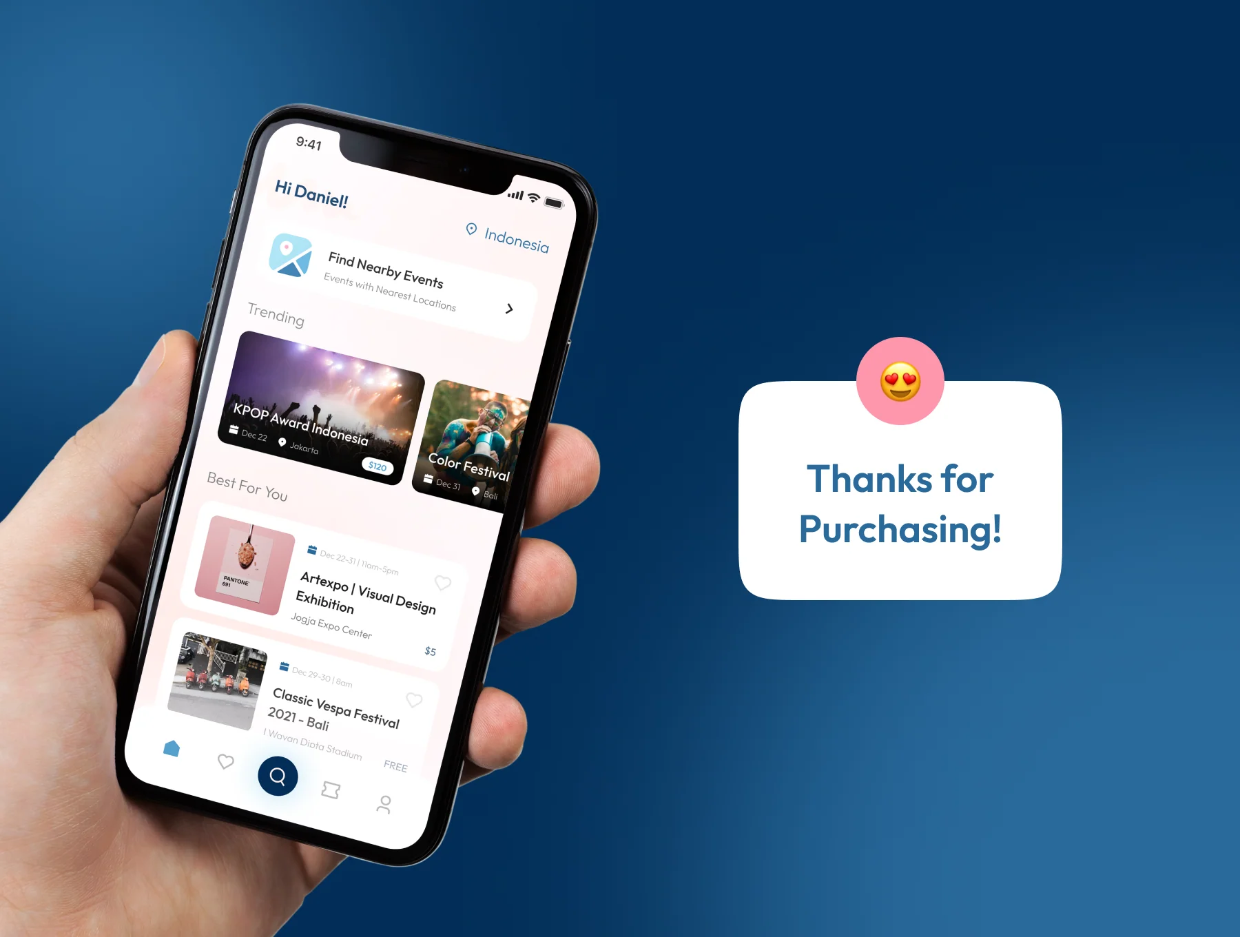 Evento - Event Booking Apps UI KIT 6