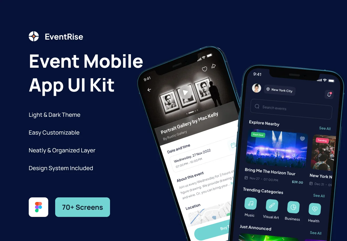 EventRise - Event Mobile App UI Kit