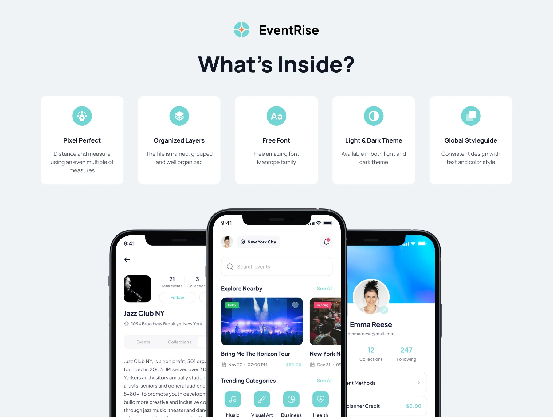 EventRise - Event Mobile App UI Kit 3