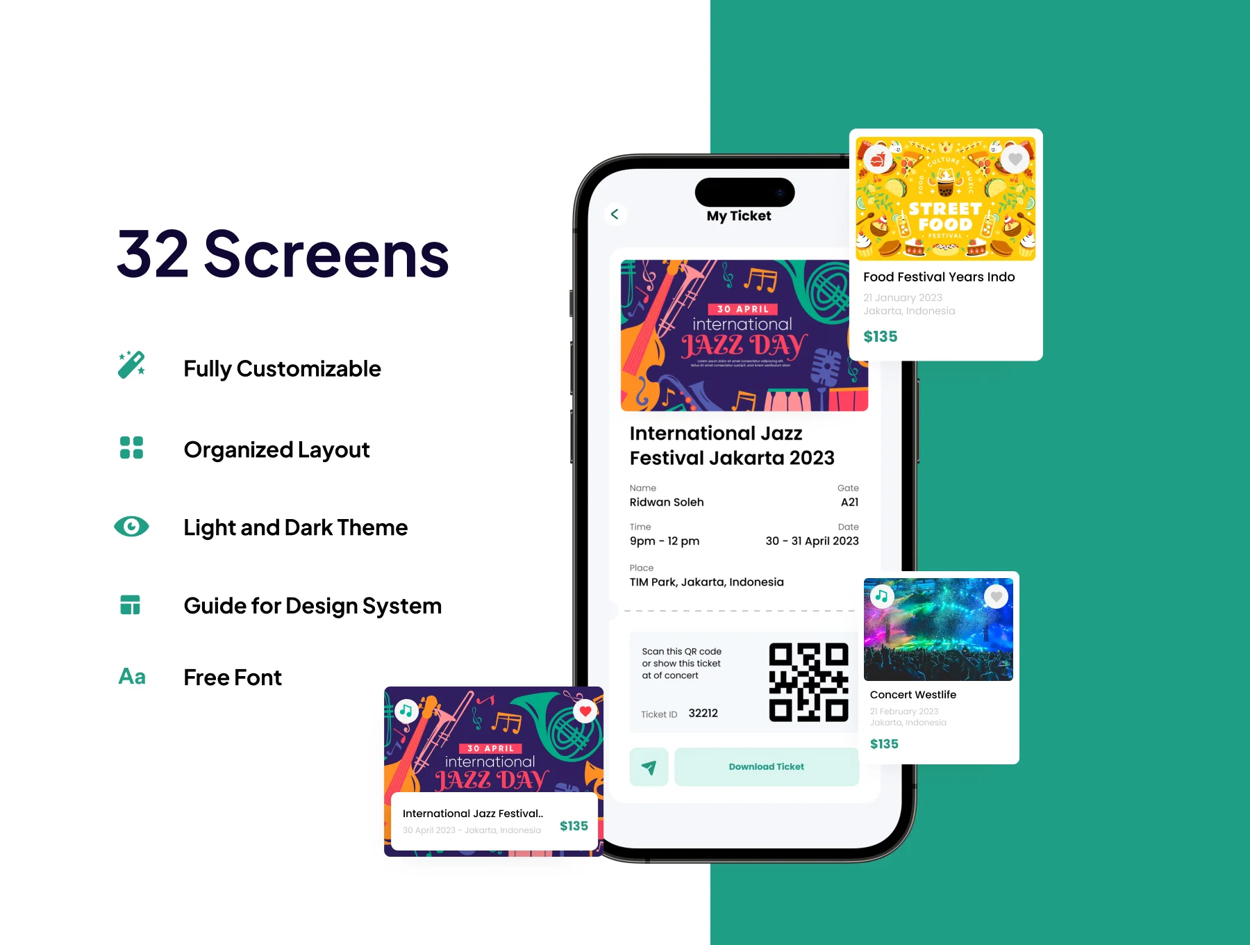 Eventrue - Event Boking Mobile App UI KIT 3