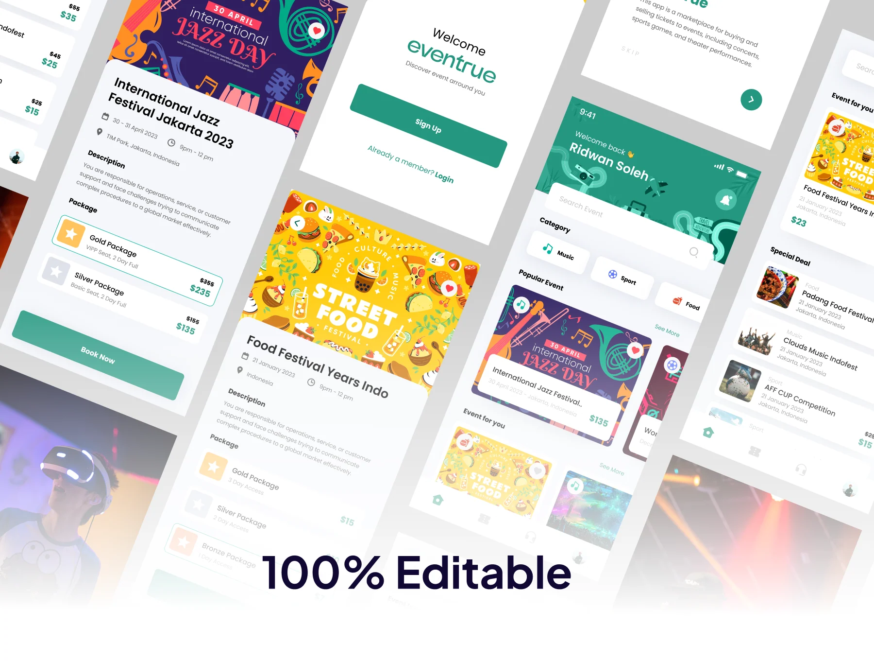 Eventrue - Event Boking Mobile App UI KIT 7
