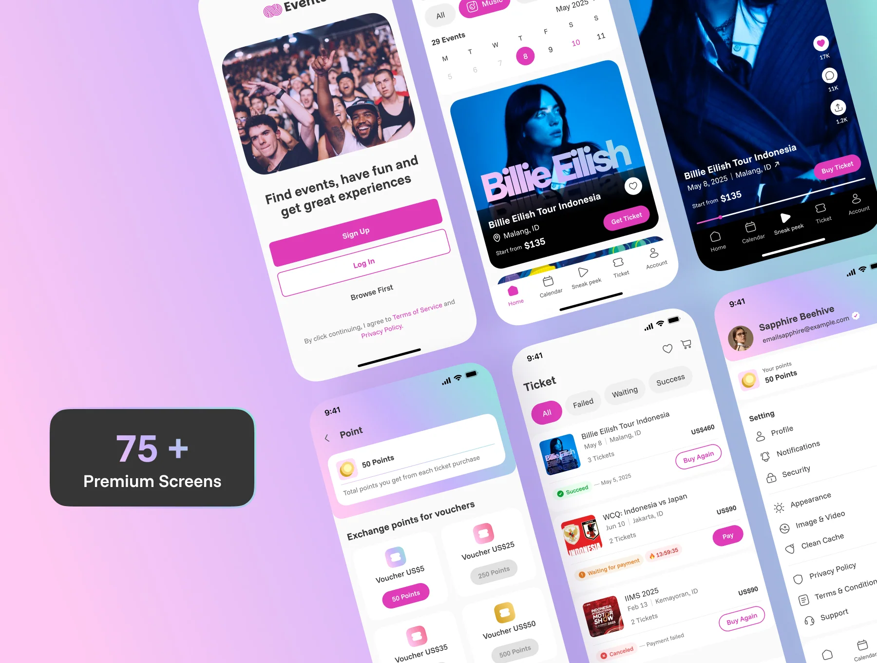 Events – Discover Local Events Mobile App UI Kit 5