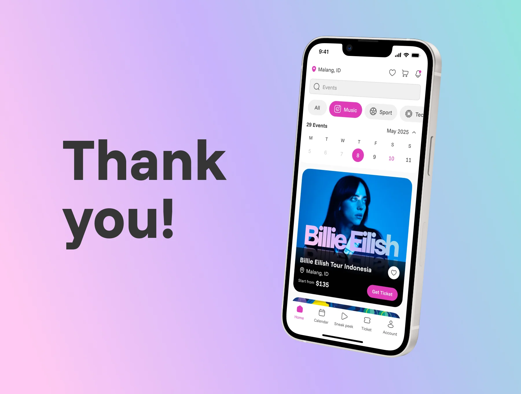 Events – Discover Local Events Mobile App UI Kit 8