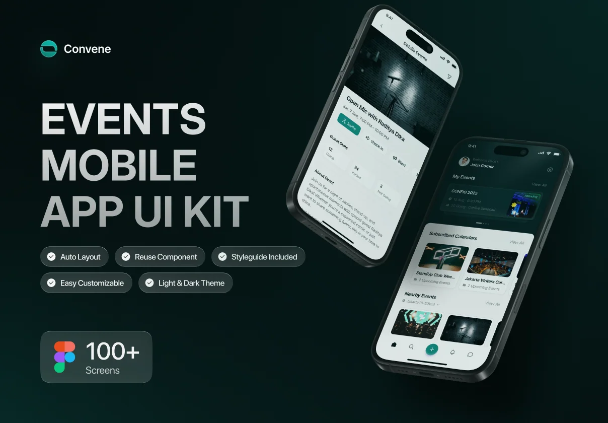 Events Mobile App UI Kit - Convene