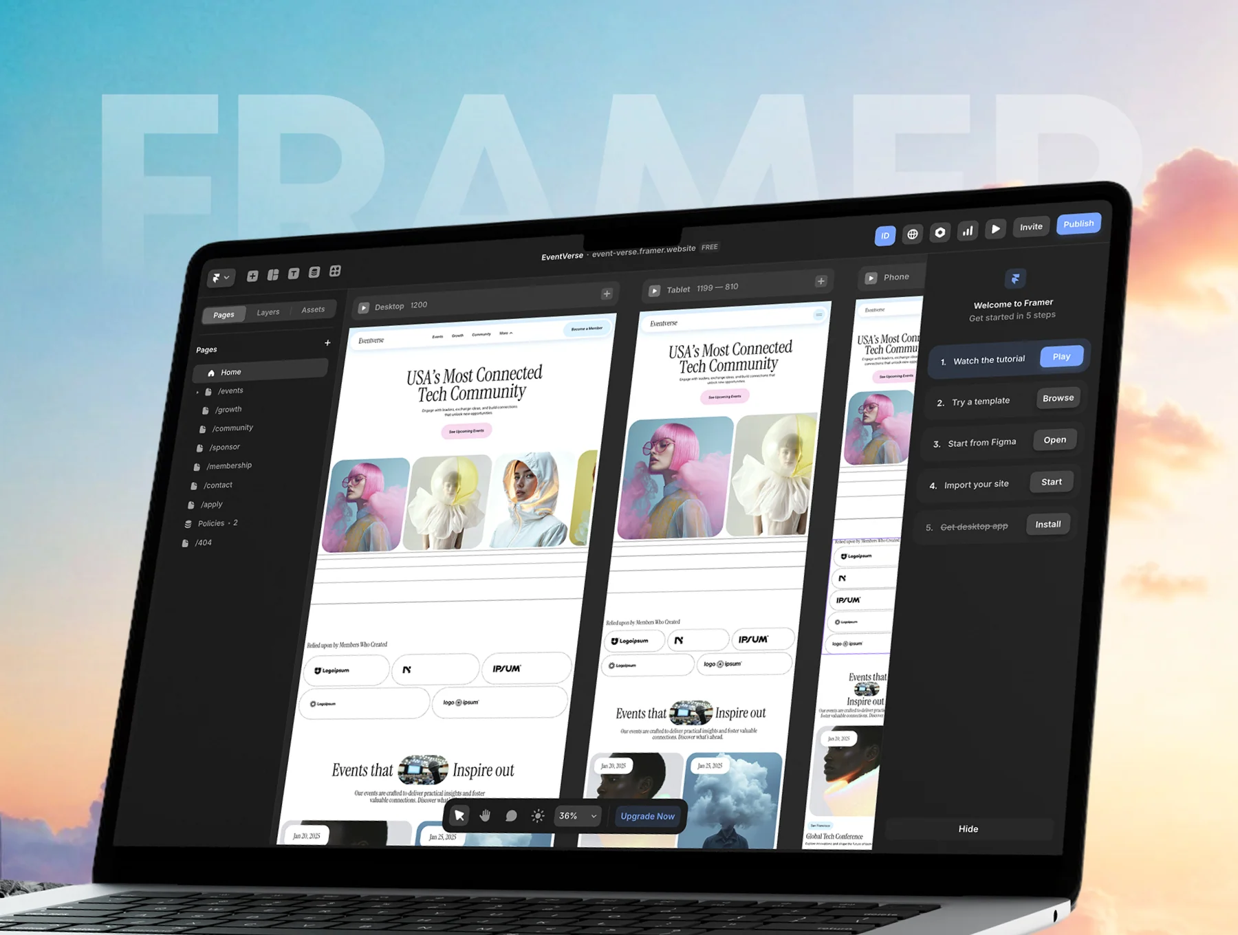 Eventverse | Event Organizer Framer Template 6