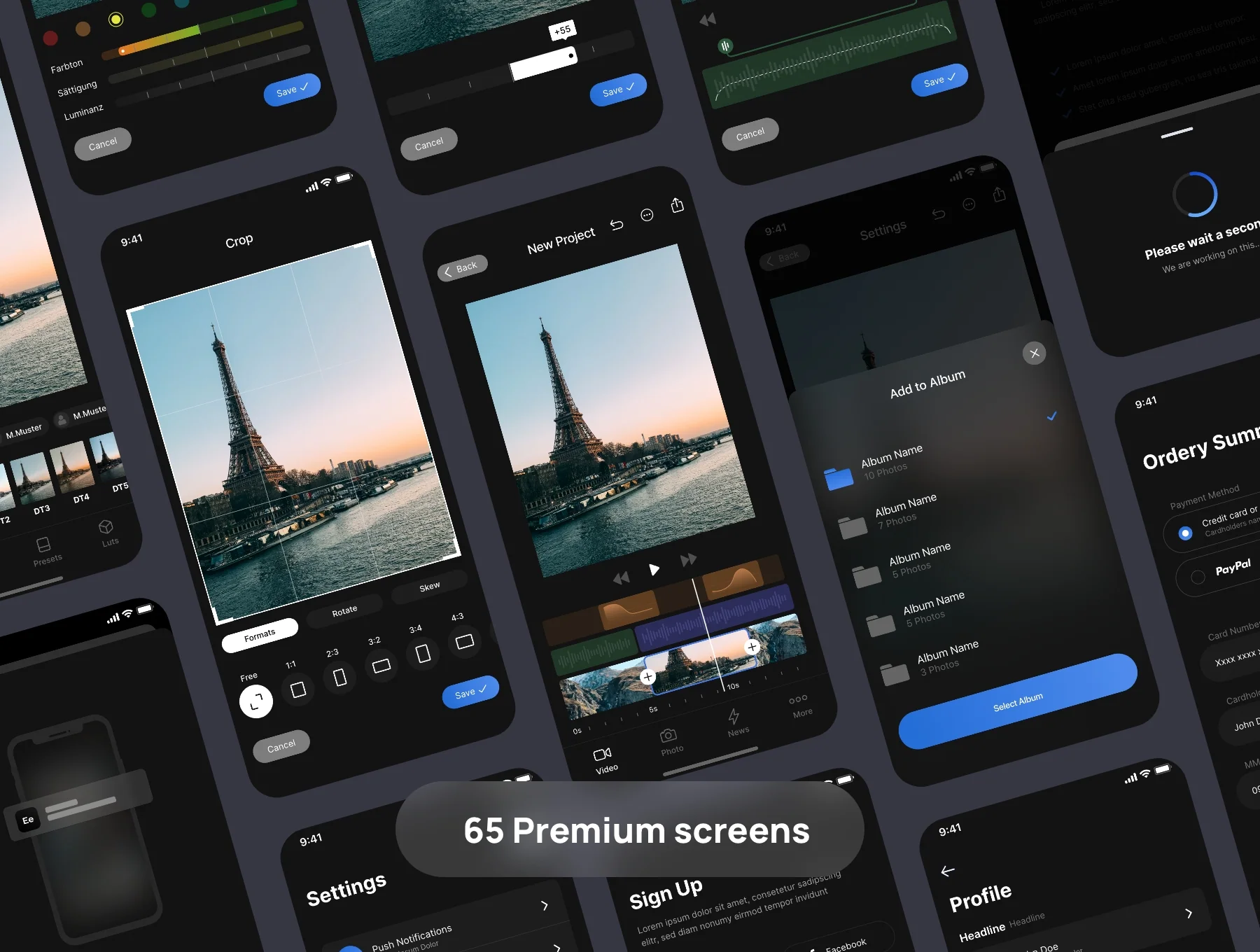 Photo & Video Editor App UI Kit – EverEdit 2