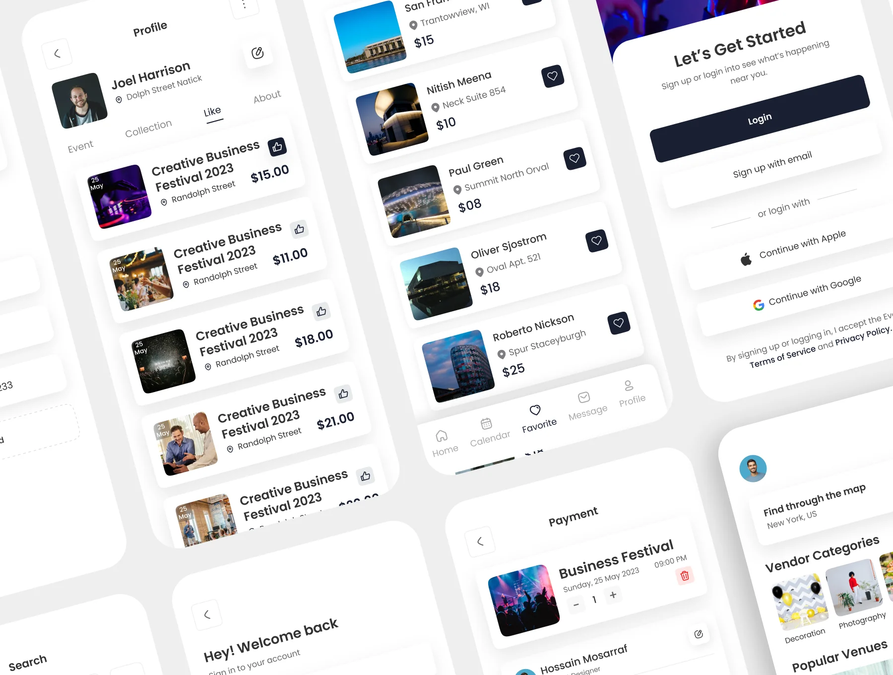 Evno –Event App UI Kit 5