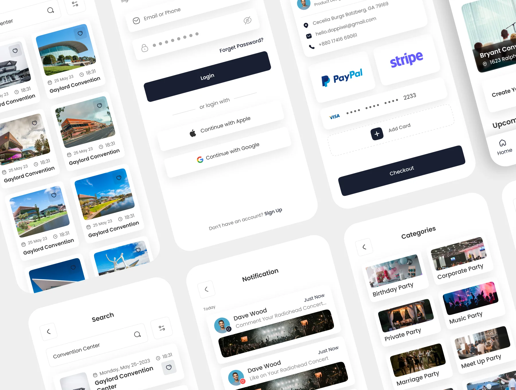 Evno –Event App UI Kit 7