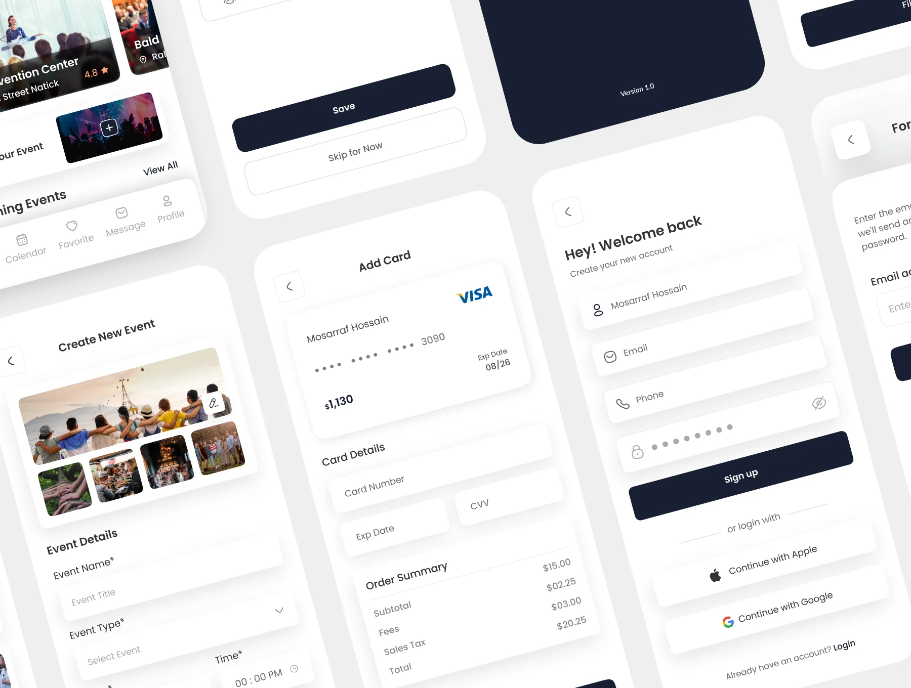 Evno –Event App UI Kit 8