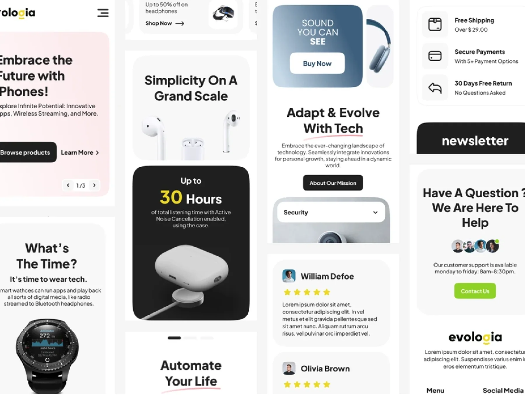 Evologia — E-commerce Framer Template 2